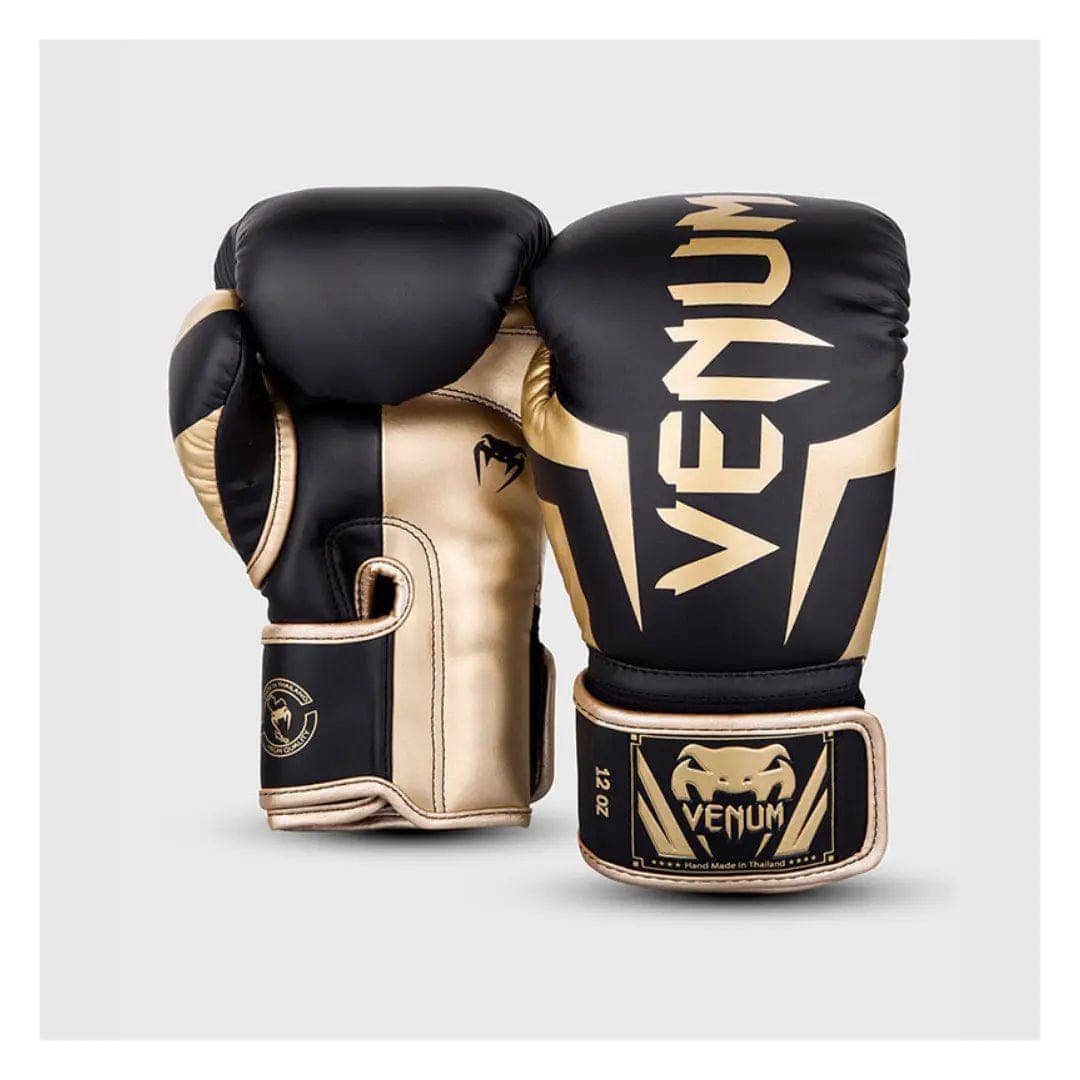 Venum Elite — gants de boxe noir et doré — photo 2