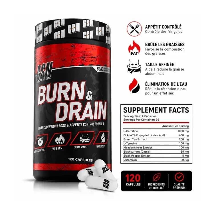 Gsn Burn & Drain 120 Capsules