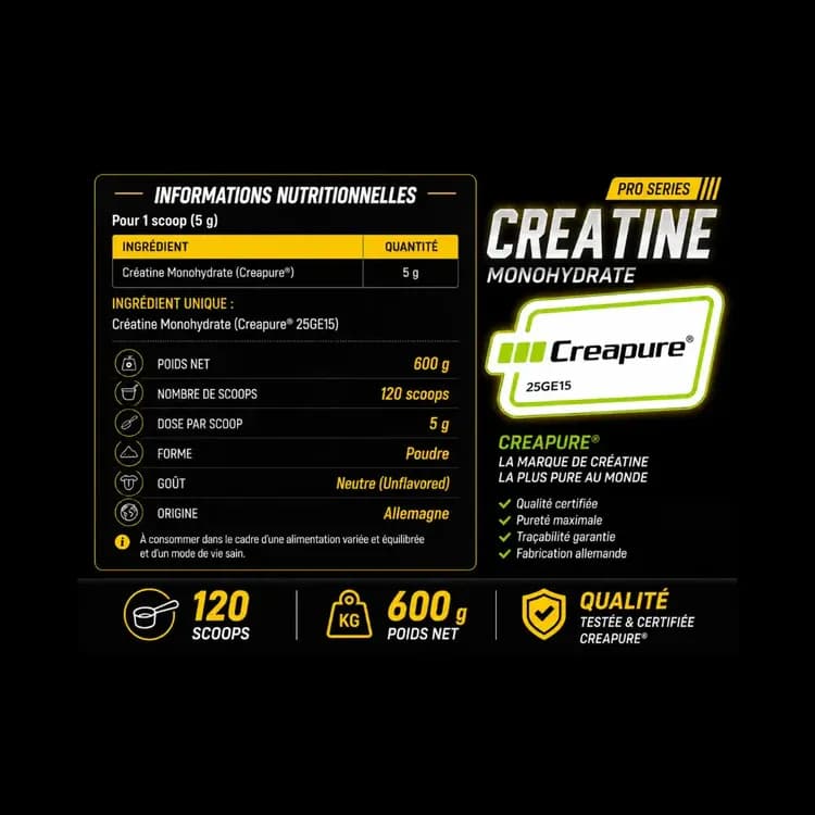 Creapure Monohydrate Creatine 600 G