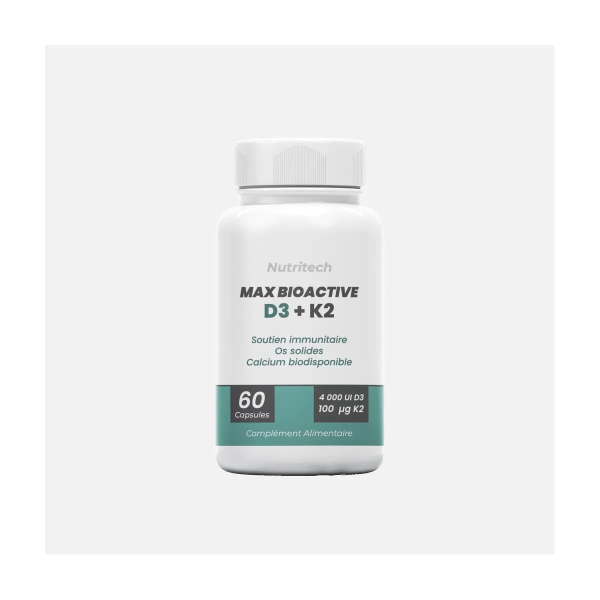 Vitamine D3 + K2 Max Bioactive – 60 Capsules