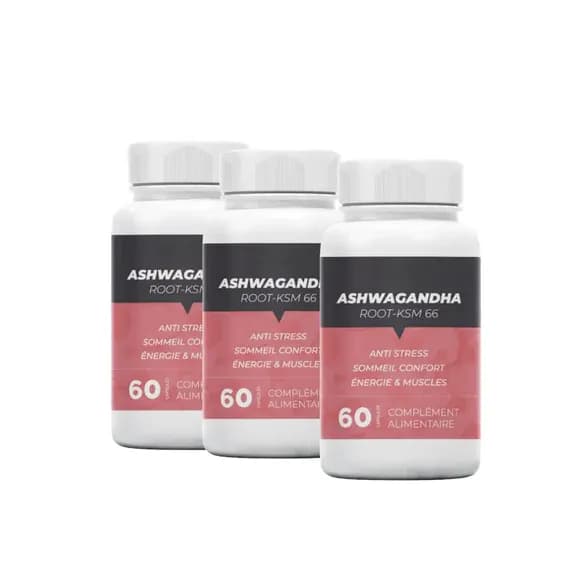 3 x Ashwagandha Root Ksm 66 (180 Capsules )