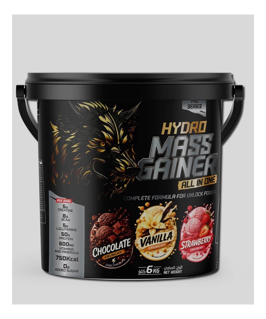 American Wolf Hydro Mass Gainer 6 kg (chocolat, vanille, fraise)