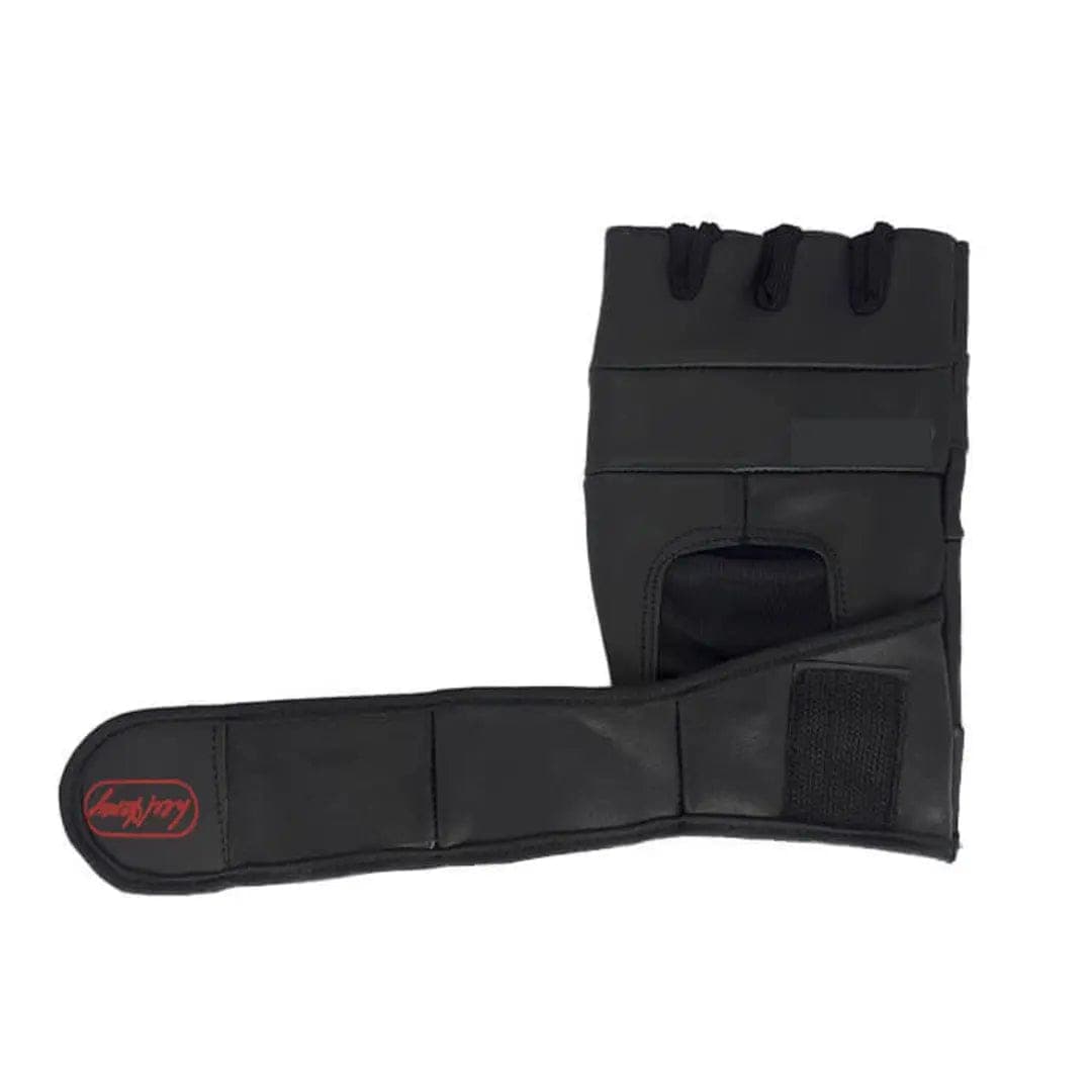 Gants de musculation en cuir avec serre-poignet intégré — photo 3