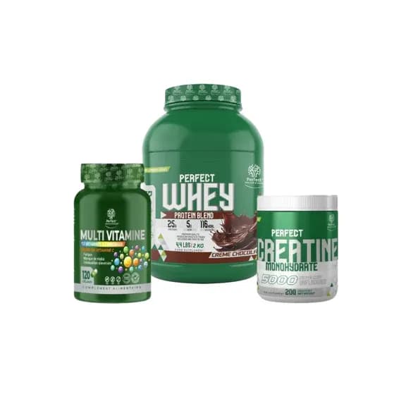 Whey 2 Kg perfect + Creatine Monohydrate 200 G perfect + Multivitamine 120 Capsules perfect